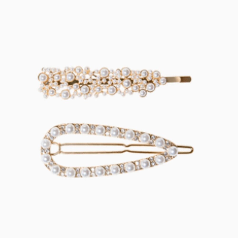 Set of 2 Pearl Hair Clips
